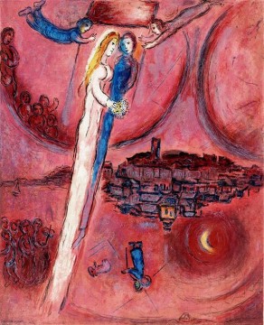 Le Cantique des Cantiques lithographie couleur contemporaine Marc Chagall Peinture à l'huile